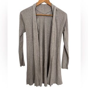 Cyrus Cozy Tan Ribbed Knit Cardigan open sweater size medium